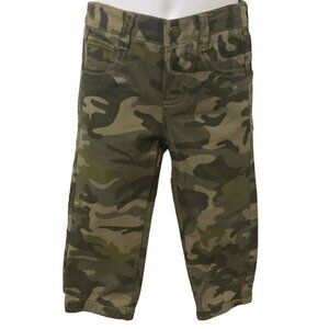 COOGI Kids Jogger Jeans Boys Size 18M Green Camouflage Flat Front Tapered Leg